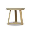 36 Inch Round Scandinavian Solid Wood Dining Table in Blonde