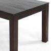 Modern Farmhouse 63-inch Solid Wood Dining Table in Rustic Dark Brown Finish