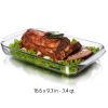 3 Piece Transparent Glass Casserole Baking Dish Set