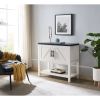 Modern 2 Drawer Wooden Storage Console Table White/Black