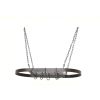 Oval Hanging Pot Rack with Chains and 2 Hooks in Matte Black