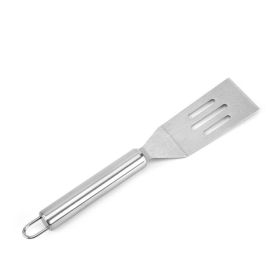 Short Slotted Stainless Steel Turner – Flat Spatula for Eggs, Burgers, and BBQ