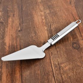 Stainless Steel Triangular Spatula with Serrated Edge – For Cutting & Serving Cake, Pizza, and Pastry