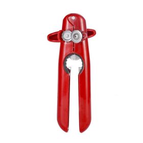 Manual Can Opener with Ergonomic Handle – Stainless Steel, Multi-Function with Bottle Opener & Cap Gripper