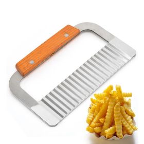 Stainless Steel Crinkle Cutter – Wave Cutting Tool for Potatoes, Carrots, Fruits & Vegetables