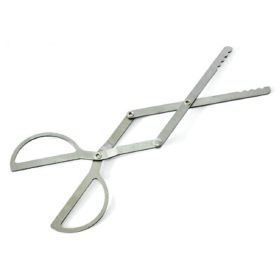 Folding Scissor-Shape Tongs – Mini Stainless Steel Barbecue & Food Pickup Tool for Outdoor Use