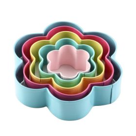 5-Piece 3D Plum Blossom Cookie & Biscuit Cutter Set – Stainless Steel Baking Tools