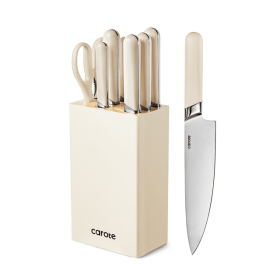 8-Piece Carote Kitchen Knife Set Stainless Steel, Razor-Sharp & Dishwasher Safe