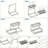 2 Tier Under Sink Organizers Pull Out Under Cabinet Basket Storage Shelf Sliding Drawer for Kitchen Bathroom