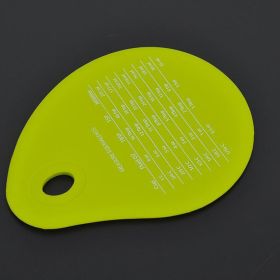 Silicone Dish & Dough Scraper with Measurements – Durable Bowl and Pan Scraper (Color: Green)