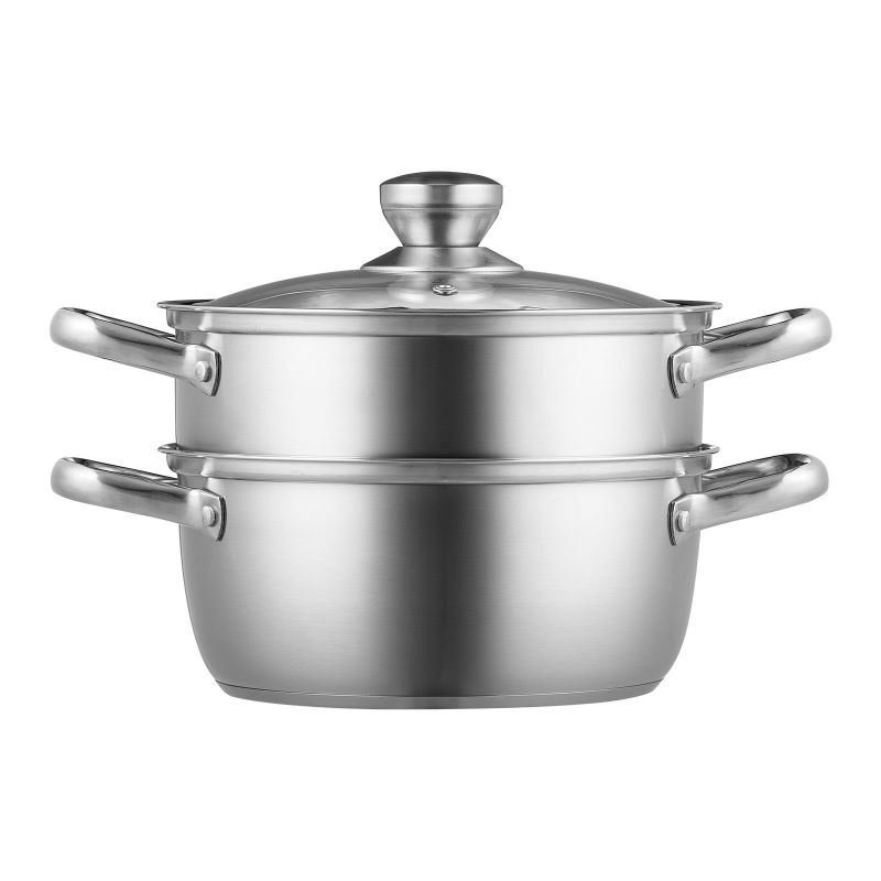 Home Kitchen 304 Stainless Steel Food Steamer Cookware with Lid Home Kitchen 304 Stainless Steel Food Steamer Cookware with Lid